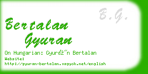 bertalan gyuran business card